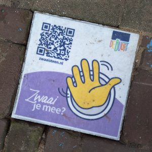 Zwaaisteen bij de Garenspinnerij