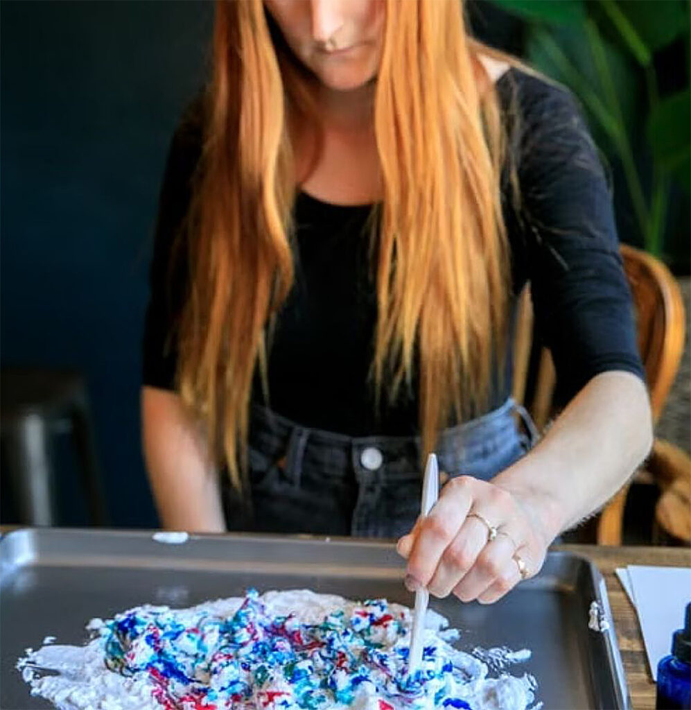 Schilderen met papierpulp